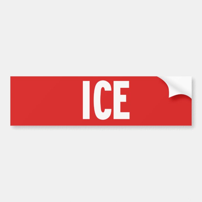 Autocollant De Voiture stop sign ice (Devant)