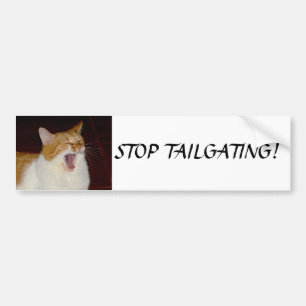 Autocollant De Voiture Stop Tailgating chat hurler Bumper Sticker