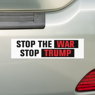 Autocollant De Voiture Stop The War Stop Trump Anti-War