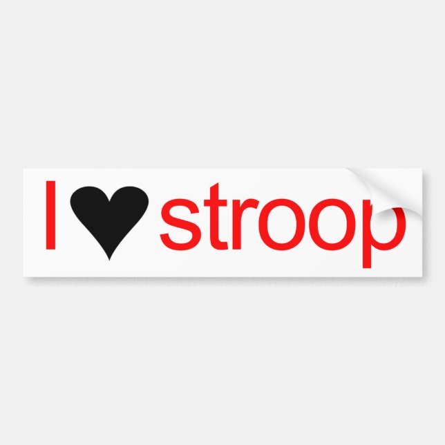 Autocollant De Voiture Stroop du coeur I (Devant)