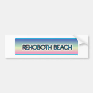 Autocollant De Voiture Style en pastel 1 d'arc-en-ciel de plage de