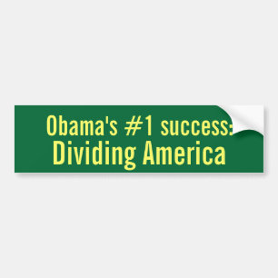 Autocollant De Voiture Succès du #1 d'Obama : Division de l'Amérique