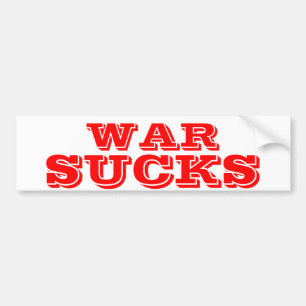 AUTOCOLLANT DE VOITURE SUCKS DE GUERRE