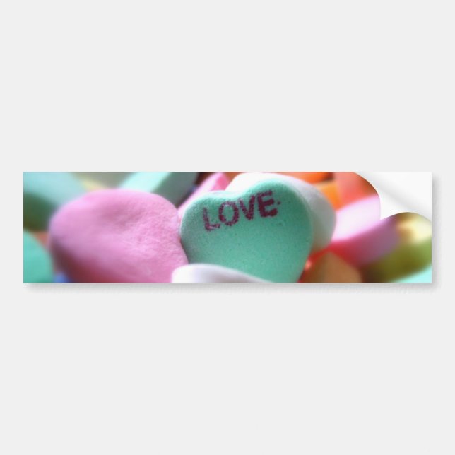 Autocollant De Voiture Sucrerie de coeur d'amour (Devant)