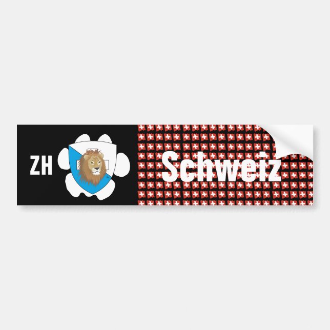 Autocollant De Voiture Suisse Svizzera Suisse Zurich (Devant)