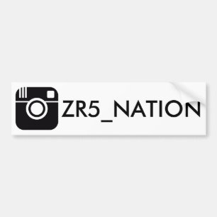 Autocollant De Voiture Suivez le blanc de @ZR5_NATION