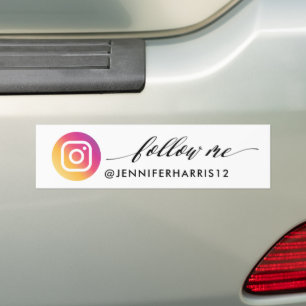 Autocollant De Voiture Suivez-moi Modern Instagram Social Media
