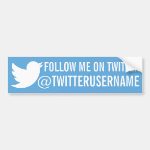 Autocollant De Voiture Suivez-moi sur le gazouillement (l'username