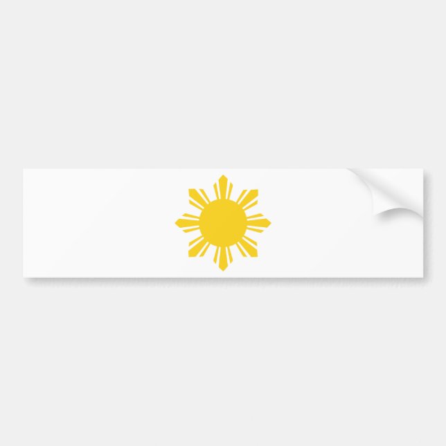 Autocollant De Voiture Sun philippin, Pinoy Sun, Philippin Sun (Devant)