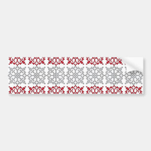 Autocollant De Voiture SUN traditionnel letton motif géométrique I