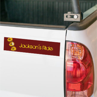 Autocollant De Voiture Sunflower Floral Bumper Sticker