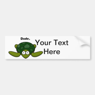 Autocollant De Voiture Super Mer Turtle Dude Drôle Drôle Cartoon