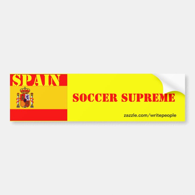 Autocollant De Voiture Supérieur de football espagnol (Devant)