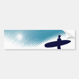Autocollant De Voiture surf au soleil