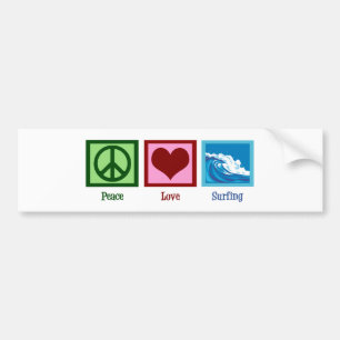 Autocollant De Voiture Surfer d'amour de paix