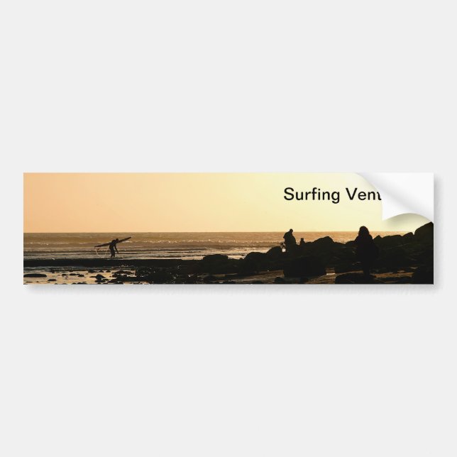 Autocollant De Voiture Surfer de fin de jours (Devant)