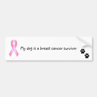 Autocollant De Voiture Survivant de cancer du sein de chienchien