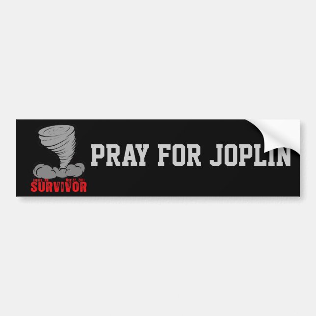 Autocollant De Voiture Survivant de tornade de Joplin Missouri (Devant)