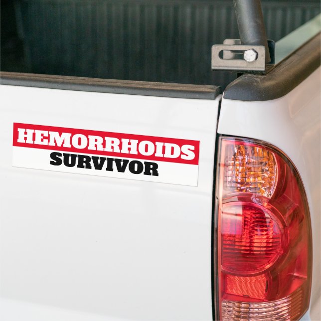 Autocollant De Voiture Survivant des hémorroïdes (Sur camion)