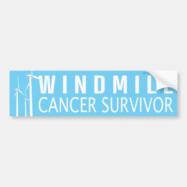 Autocollant De Voiture Survivant du cancer de la scierie (Devant)
