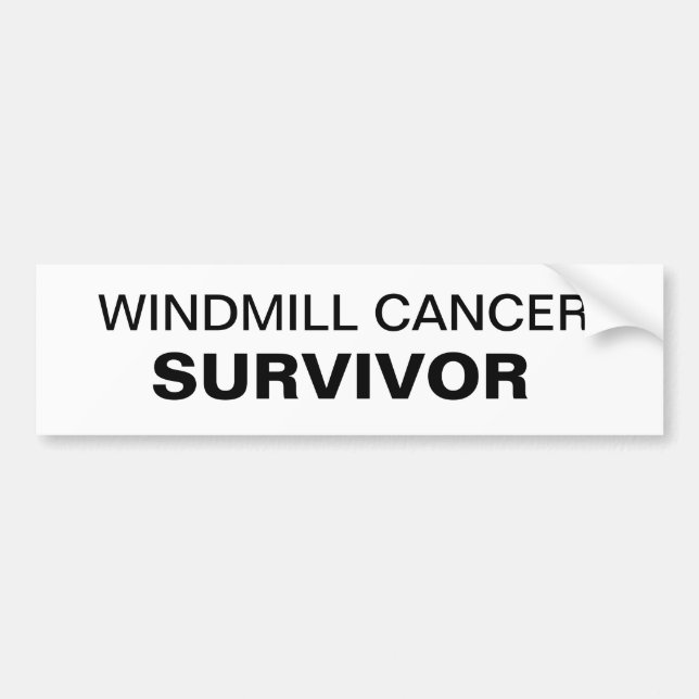 Autocollant De Voiture Survivant du cancer du moulin à vent (Devant)