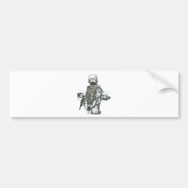 Autocollant De Voiture SWAT_Police_Officer (Devant)