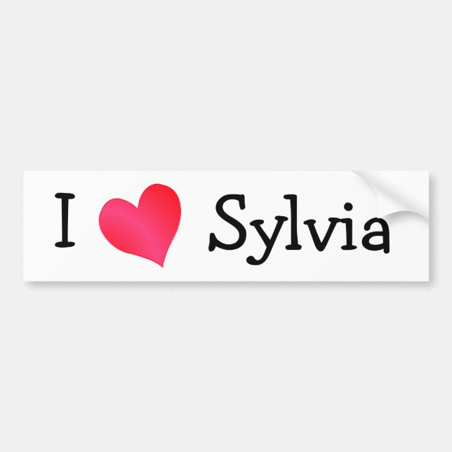 Autocollant De Voiture Sylvia I Love (Devant)