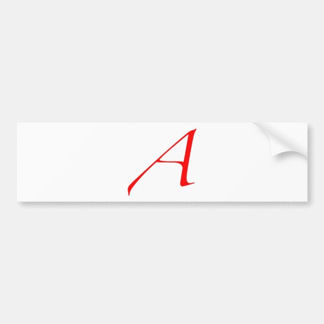 Autocollant De Voiture Symbole athée (rouge A) (Devant)