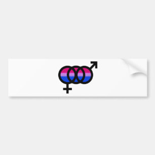 Autocollant De Voiture Symbole bisexuel