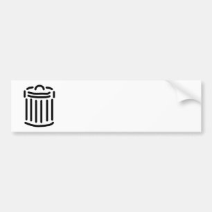 Autocollant De Voiture Symbole Black Trash Can