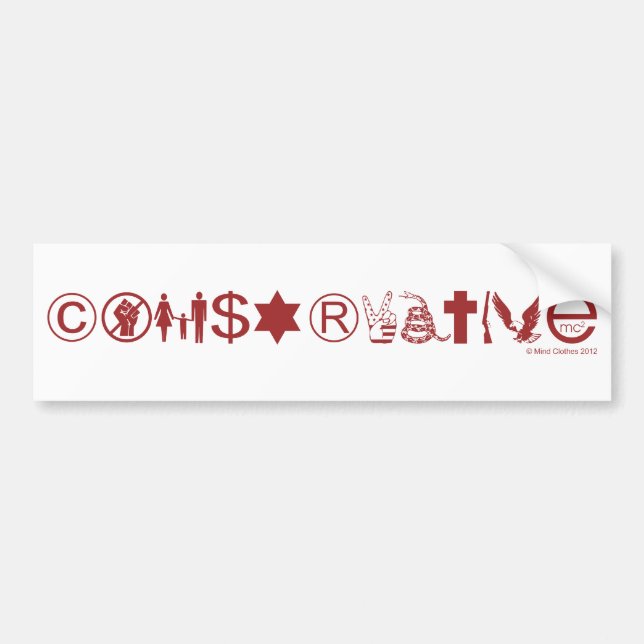 Autocollant De Voiture Symbole conservateur (Devant)