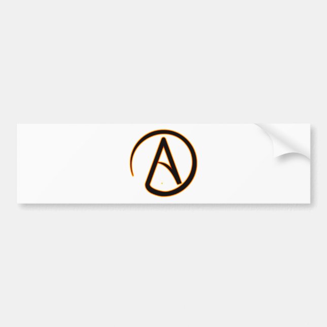 Autocollant De Voiture Symbole d'athéisme (Devant)