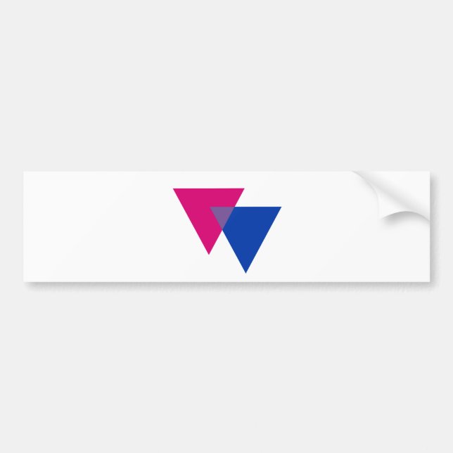 Autocollant De Voiture Symbole de bisexualité (Devant)