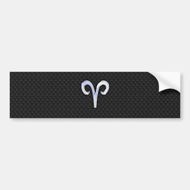 Autocollant De Voiture Symbole de Chrome Like Aries Zodiac (Devant)