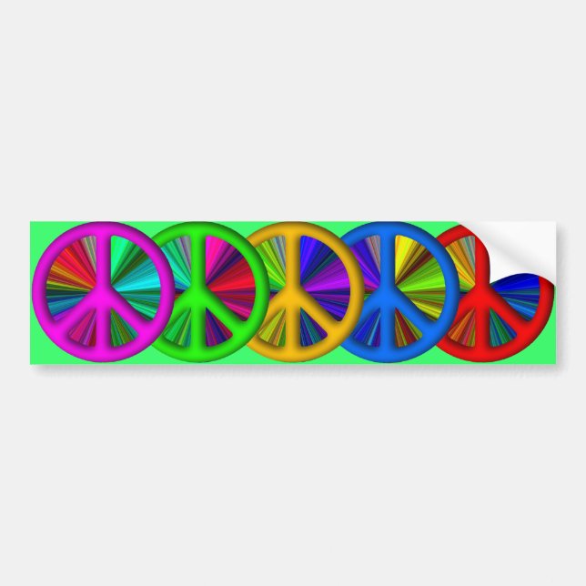 Autocollant De Voiture SYMBOLE DE LA PAIX DE TRIppie (Devant)