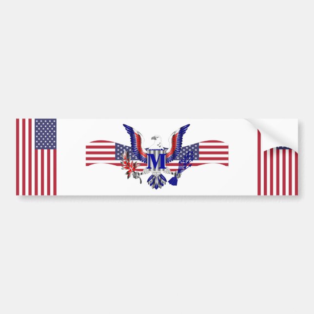 Autocollant De Voiture symbole de l'aigle américain (Devant)