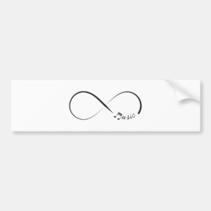 Autocollant De Voiture Symbole de musique d'infini
