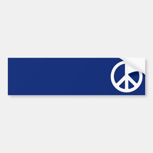 Autocollant De Voiture Symbole de paix bleu et blanc (Devant)