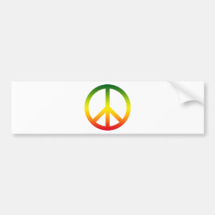 Autocollant De Voiture Symbole de paix Rasta