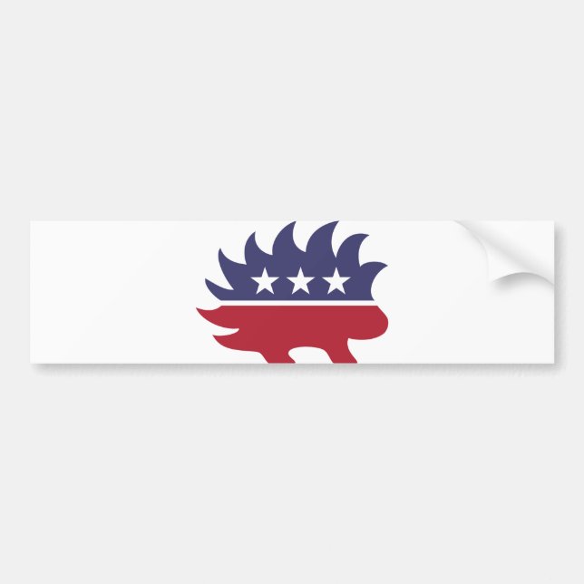 Autocollant De Voiture Symbole de Porcupine du Parti Libertarien (Devant)