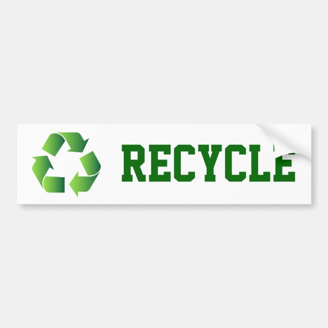 Autocollant De Voiture Symbole de recyclage vert (Devant)