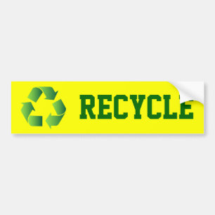 Autocollant De Voiture Symbole de recyclage vert