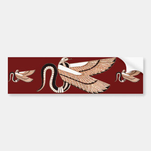 Autocollant De Voiture Symbole de serpent à ailes par Egyptien antique