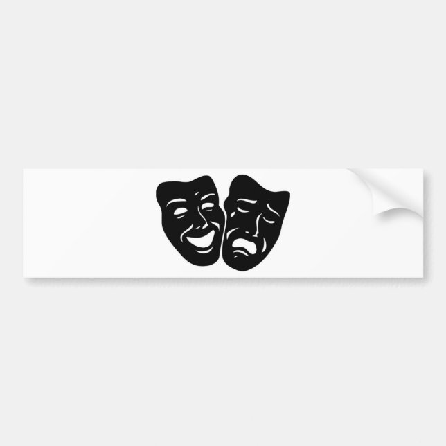 Autocollant De Voiture Symbole de théâtre (Devant)