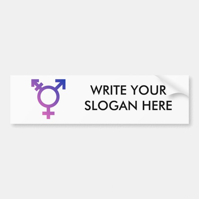 Autocollant De Voiture Symbole de transsexuel (Devant)