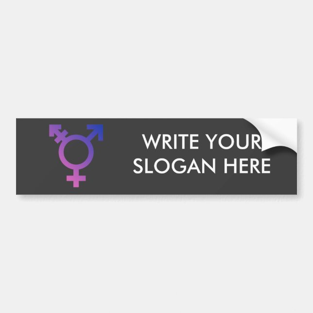 Autocollant De Voiture Symbole de transsexuel (Devant)