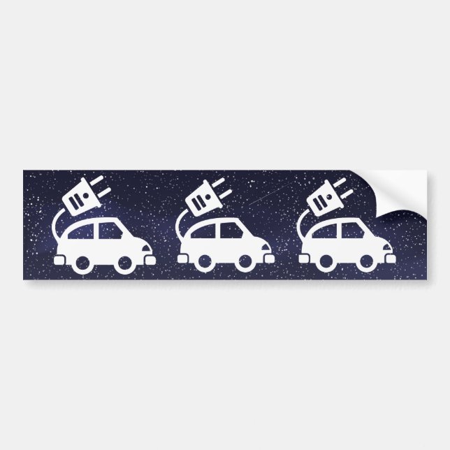 Autocollant De Voiture Symbole de voitures électriques (Devant)