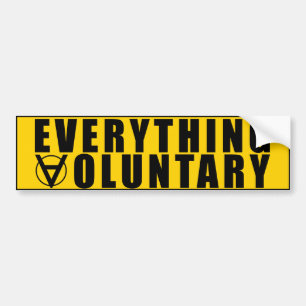 Autocollant De Voiture Symbole de Voluntaryist - tout volontaire