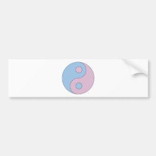 Autocollant De Voiture Symbole de Yin Yang de transsexuel