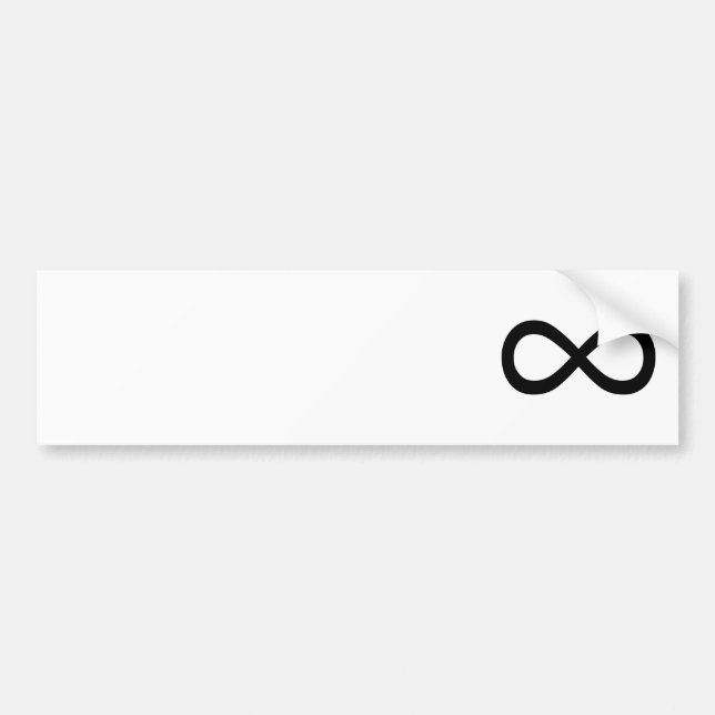 Autocollant De Voiture Symbole d'infini noir (Devant)